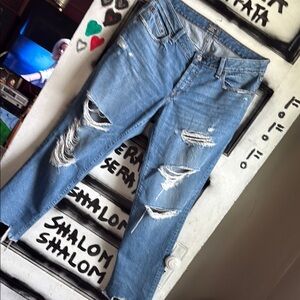 Distressed Blue Jeans for Women
